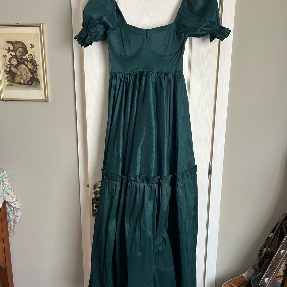 Altar'd State Dark Green Maxi Dress